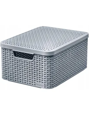 Produktbild von Curver L Korb mit Deckel 30L / Hellgrau