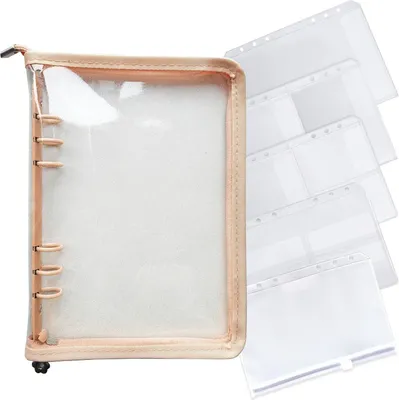Produktbild von Transp. PVC A5 Binder mit 6 Ringen und Schließe - für Kasboeksystem, Journaling und Fotoalbum