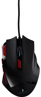 Productafbeelding van Gaming muis met 9 knoppen en RGB-verlichting. PC, 3200 DPI, met 9 programmeerbare knoppen. USB 1 en USB 2. Geschikt voor Windows en Mac. Eagle Claw 9-knops muis