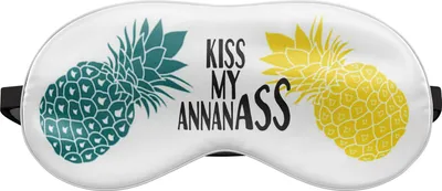 Produktbild von Schlafmaske Reise Relax Augen Abdeckung Bett Emoji Nickerchen Augenbinde Seine Gelb Grün Ananas 2