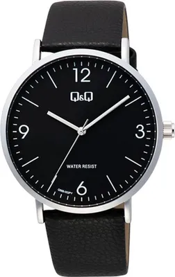 Produktbild von Q&Q Herren Armbanduhr Q56B-002PY mit Analoganzeige und Lederarmband, 40 mm Durchmesser