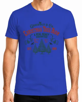 Immagine prodotto di Maglietta da uomo Christmas Tree Farm Griswold Co, Blu, XL