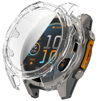 Obrázok produktu pre Pre Garmin Tactix 8 AMOLED 47mm plastové puzdro + 9H tvrdené sklo Transparent