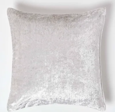 Produktbild von HOMESCAPES Luxus Pannesamt-Kissenbezug in Champagner, 45 x 45 cm
