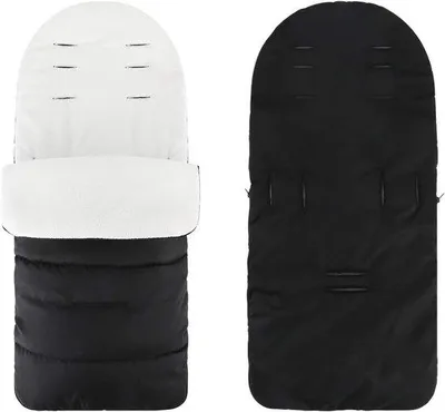 Produktbild von Kinderwagen-Schutzsack, universell für Buggy, Babyreisebett, wasserdicht, winterfest, für Kinder 0-3 Jahre, Schwarz, Basic