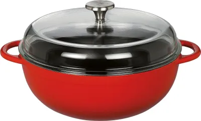 Obrázok produktu pre Panvica na dusenie MARMITE, 28 cm, červená, Küchenprofi