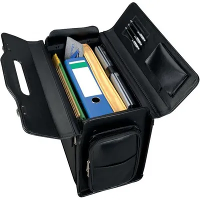 Produktbild von Alassio Pilotenkoffer VERONA Leder schwarz, 34,5x48,5x21,5 cm