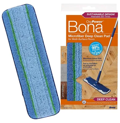 Immagine prodotto di Panno di pulizia Bona in microfibra Deep Clean con tecnologia PowerLoop®, lavabile in lavatrice e adatto a tutti i mop Bona.