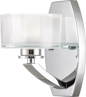Obrázek produktu pro Koupelnové svítidlo Kovové sklo V: 20,3 cm IP44 Leštěný chrom Bílá G9 3000 K teplá bílá 300 lm Moderní