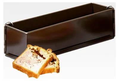 Produktbild von Paderno World Cuisine 40 x 8 cm Antihaft-Pastetenform mit herausnehmbarem Boden