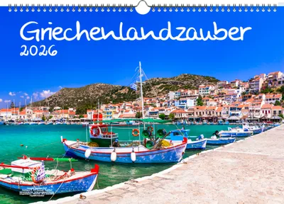 Produktbild von Reisezauber Griechenland DIN A3 Kalender für 2026 Griechenland Athen Meer Reise Strand Urlaub - Seelenzauber