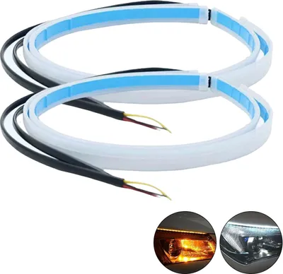 Produktbild von 2 Stück Auto-LED-Scheinwerferstreifen, superhell, flexibel, wasserdicht, einfache Installation, LED-Tagfahrlichtstreifen, universelles Autozubehör