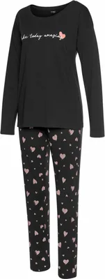 Produktbild von Vivance Dreams Pyjama 2 -teilig schwarz Größe 36/38