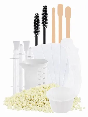 Produktbild von UNIQ Augenbrauen Wachs Set - Komplettes Eyebrow Waxing Kit mit Milchwachsperlen und Streifen