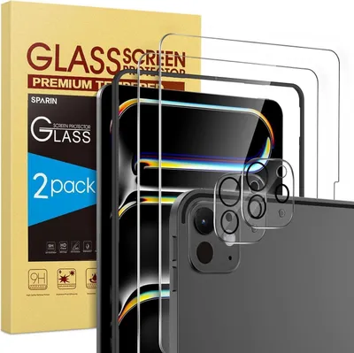 Produktbild von SPARIN Panzer Schutz Glas für iPad Pro 11 Zoll M4 (2024) 4er Pack