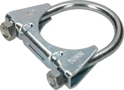 Produktbild von KOTARBAU® Bügelschelle 50 mm Auspuffschelle Rohrschelle Rohrbügelschelle U-Bolzen für Montage von Antennen Rohren Masten Universalschelle für Rohrverbindungen