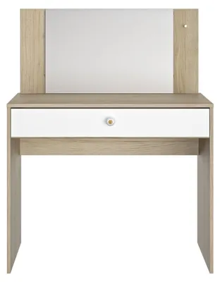 Image de CALICOSY - Coiffeuse avec 1 tiroir de rangement L94 cm - MAKEUP