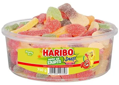 Produktbild von HARIBO Haribo Nimm Dir Saures 750g Party Box, ein prickelndes Geschmackserlebnis