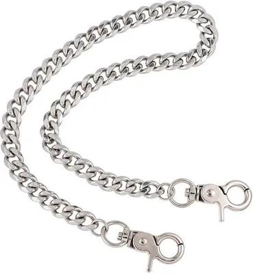 Immagine prodotto di Catena in titanio per borse - Catena robusta per borse - Lunghezza 50 cm - Accessorio punk/goth