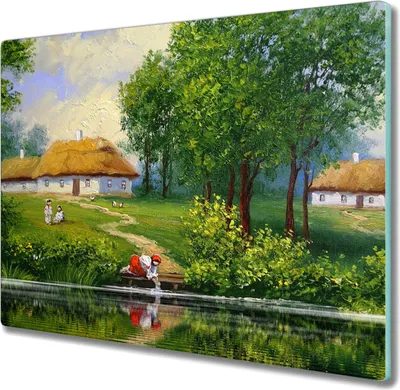 Produktbild von Coloray Hackbrett Herdabdeckplatte 60x52 cm Küchenbrett Kochplattenabdeckung Schneidebrett - Das Dorf Hüttendorf