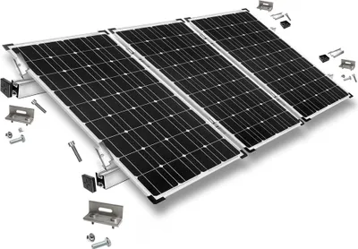 Produktbild von Befestigungskit mit Stehfalzklemmen für Schrägdachmontage 3 Solarpanele Rahmenhöhe 30mm