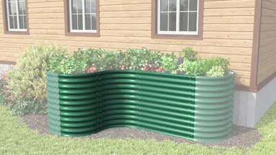 Obrázek produktu pro Rozšíření pro vyvýšený záhon Vitavia 858 Curve zelený rohové