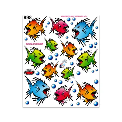 Produktbild von Sticker Piranha 20 x 24 cm