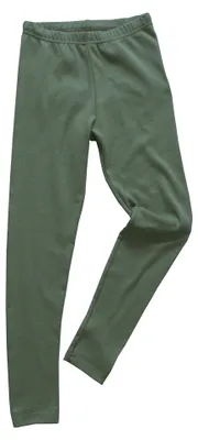 Produktbild von HERMKO 2720 Kinder Legging uni aus 100% Baumwolle für Mädchen und Knaben, Farbe:olive, Größe:104