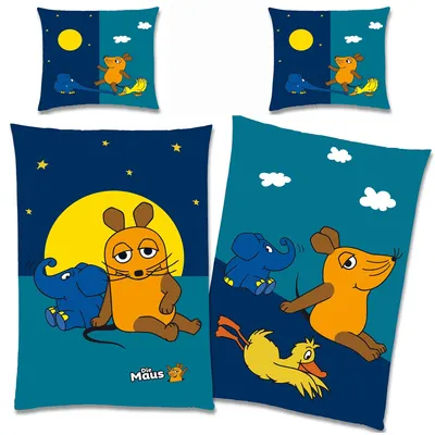 Immagine prodotto di Biancheria da letto per bambini "I Topolini", dimensioni 135 x 200 cm