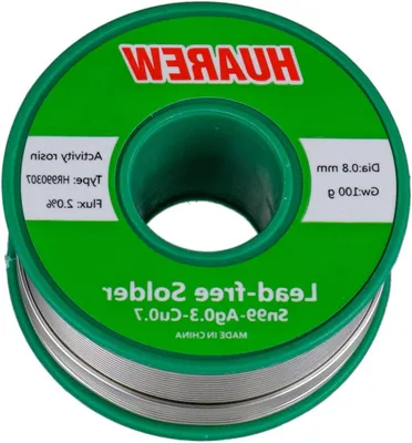 Productafbeelding van Soldeerdraad - Loodvrij Draad - Elektronica Reparatie - Rosin Kern - 08 mm 100g - Zilver