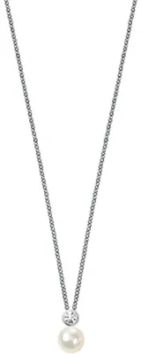Imagen del producto de Collar de perlas plateadas, modelo SANH02