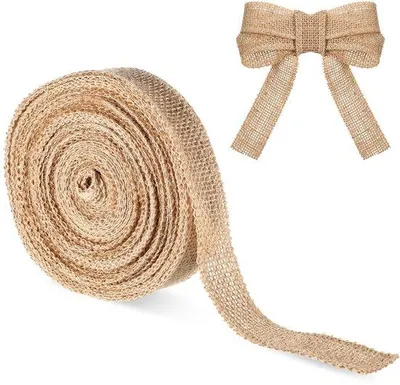 Produktbild von Jute-Lintband 10 Meter - Breite Juteband 2,5 cm - Umweltfreundlich - Dauerhaft - Ideal für Bastelprojekte - Geschenke und Hochzeiten