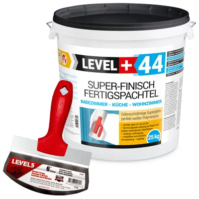 Immagine prodotto di Stucco polimerico pronto all'uso Level5 Super Finish LEVEL+44 25KG + raschietto Level5
