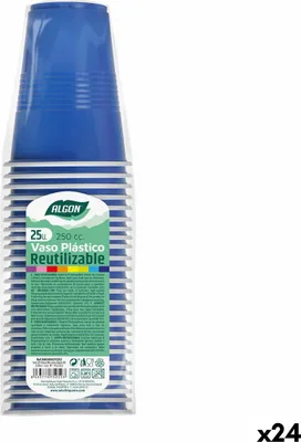 Produktbild von Set ofwiederverwendbare Becher algon blau 24 Stk. 250 ml (25 Stück)