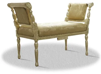 Produktbild von Casa Padrino Barock Sitzbank Gold Muster 110 x 40 x H. 70 cm