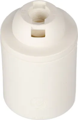 Produktbild von E27 Lampenfassung (PBT), Mantel glatt Weiß