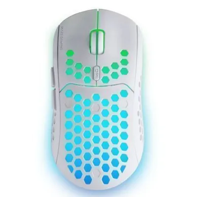 Produktbild von Mars Gaming MMW3W, kabellose Gaming-Maus, RGB Flow, ultralehký 79g, 3200DPI, biely