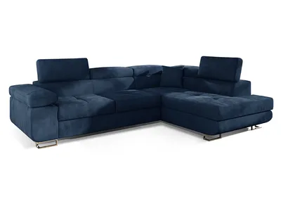 Produktbild von NABBI Ecksofa mit Zersetzung u Lagerraum Almero P - Dunkelblau
