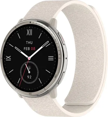 Produktbild von Für Amazfit Active 2 / Active 2 Square Design Silikon Soft Magnetisches Armband Beige