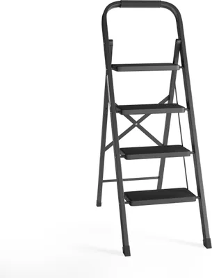 Produktbild von RMBO Haushaltsleiter, 4 Stufen, Klapptritt, 150 kg Tragfähigkeit, EN 131.6, Klappleiter