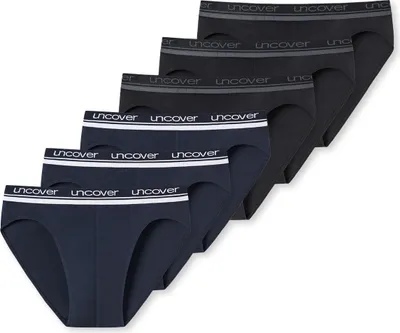 Produktbild von uncover by Schiesser 6er Pack Basic Rio Slip / Unterhose Slips mit Logo-Webgummibund, Komfortabel und formstabil, In perfekt sitzender, elastischer Single-Jersey-Qualität