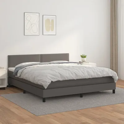 Produktbild von Maison Exclusive - Boxspringbett mit Matratze Grau 180x200 cm Kunstleder
