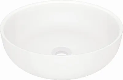 Produktbild von Steinberg Serie 440 Aufsatzwaschtisch, rund, 400x400x130mm, SOLIDSurface, ohne Hahnloch, ohne Überlauf, 4406115W