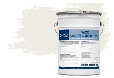 Image de Wixx Lasure Clôture UV+ - RAL 9010 | Blanc pur - 1L