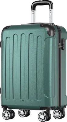 Produktbild von TRVLMORE Handgepäck Koffer - 38L - Zahlenschloss - Leichtgewicht - Trolley - 54x36x20cm - Passt in 55x40x20 cm - Dunkelgrün