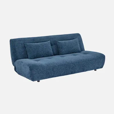 Produktbild von sweeek - 3-Sitzer Schlafsofa mit Chenille-Bezug - Blau