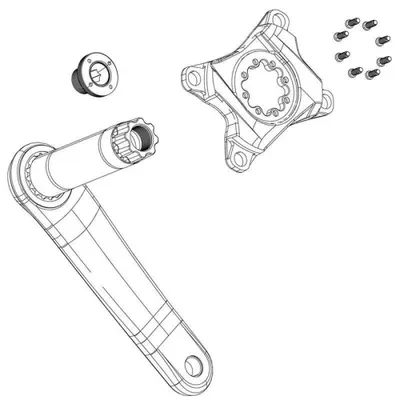 Immagine prodotto di Vite per guarnitura SRAM M18/M30, singola, per acciaio, nera, per trasmissione Eagle 90
