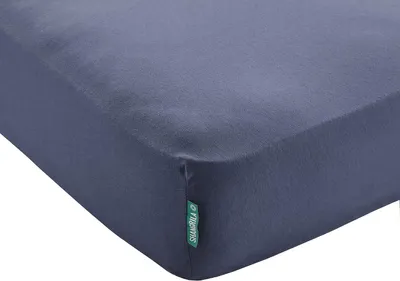 Produktbild von Spannbettlaken Berlin in Dunkelblau 140x200+30 cm aus Microsatin