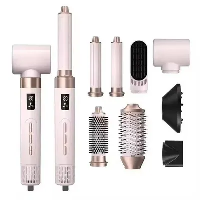 Produktbild von AIORBER Multifunktionaler Warmluftstyler 5-in-1 mit Ionen-Technologie Haartrockner Lockenstab Glättungsbürste Haarpflege Rosa
