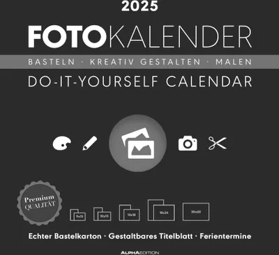 Produktbild von Foto-Bastelkalender schwarz 2025 - Do it yourself calendar 3